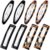 STSTR 8pcs Snap Barrettes for Women, Oval Large Hair Clips, 4 Styles