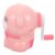 Students Manual Pencil Sharpener with Spacious Tray Pink Dog Shape