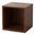 Sturdy Wood Cube Storage Organizer for Books, Decor, Study,Dark Wood