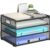 Subekyu Paper Letter Tray Organizer for Desk, Black Metal Mesh Desk File Sorter Organizer with Handle and 2 Sliding Trays for Home Office School Supplies Organization