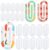 Sublimation Blanks Acrylic Paper Clips Jumbo for Bookmarks DIY Crafts(White)
