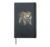 Sugar Skull Pug Dia De Los Muertos Halloween Dog Mexican Hardcover Journal, Black