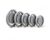 SUILU 5-Piece Set of Ceramic Foot Ring Tools, 3D Printed Clay Based Alignment Templates, and Multi Size Sx-S-M-L-XL Ceramic DIY Handmade Craft Accessories（Grey）.