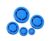 SUILU 5-Piece Set of Ceramic Foot Ring Tools, 3D Printed Clay Based Alignment Templates, and Multi Size Sx-S-M-L-XL Ceramic DIY Handmade Craft Accessories（Blue）.
