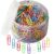 SUMAJU 500 PCS Colored Paper Clips, 33 mm/1.3Inch Assorted Paperclips