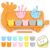 SUMBOHK Silicone Counting Blocks Montessori Math Toy for Toddlers, Giraffe Board with Suction Cup & Tracing, Number Blocks Toys Preschool Manipulatives 3-5, Educational Toys for 3 Year Old