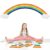 Sumind 10 Pcs Jumbo Rainbow Classroom Bulletin Board Decorations with Cloud Cutouts Colorful Rainbow Party Supplies for Girls Birthday Baby Shower Classroom Nursery Photobooth Room Decor
