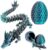 SUMLAND 3D Printed Dragon Eggs with Dragon Inside,Articulated 3D Dragon,Crystal Egg Fidget Toys Black Green