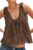 Summer Boho Lace Tie Front Tank Tops Sleeveless Button Flowy Crop Y2K Tops