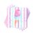 Summer Ice Cream Paper Napkins Disposable, 96PCS Decorative Pastel Striped Dinner/Lunch Napkins for Party, Girls Birthday, Sweet Treat Table Decor. 2-Ply, Folded 6.5 x 6.5 In.