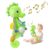 Sumobaby Infant Baby Musical Stuffed Animal Activity Soft Toys with Multi-Sensory Crinkle, Rattle and Textures, for Tummy Time Newborn 0-3-6-12 Months Girls,Seahorses – Green with Baby Mirror
