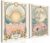 Sun and Moon Celestial Wall Art Set of 2, Vintage Tarot Astrology Wall Decor, Sun Flower and Full Moon Lotus Poster Canvas Painting Prints Picture for Bedroom Living Room 12×16 inch Framed