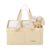 Sunchildor Large Canvas Diaper Caddy Organizer – Nursery Storage Bin, Beige