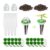 SUNCOZE 320pcs Hydroponic Pods, Accessories Compatible Other Hydroponics Growing Systems, Gardening Supplies Garden Pods Include 120 Grow Sponges, 40 Grow Baskets, 40 Domes, 120 Labels