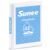 SUNEE 3 Ring Binder, 1/2 Inch D Ring, Clear View PVC-Free (Fit 8.5×11 Inches), White, 1 Pack