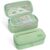 SUNEE Cute Pencil Case, Large Capacity Pencil Pouch, Big Storage Organizer for Stationery, Zipper Pen Bag, Back to School Supplies, Office Organizer Makeup Bag, for Teen Girl Boy Men Women, Green