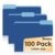 SUNEE File Folders, 100 Pack Manilla Folders 8.5 x 11, Colored File Folders Home Office School Supplies for Documents Files Paper,Navy Blue