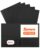 SUNEE Folders with Pockets, 50 Pack File Folders with Business Card Slot, Textured Paper, Fit Letter Size Paper, Paper File Folder for School Office Home Business, Black