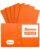 SUNEE Folders with Prongs, 25 Pack 3 Prong Folders with 3 Metal Prong Fastener Clips, 2 Pocket, Fit Letter Size Paper, Paper Folders for School Office Home Business, Orange