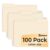 SUNEE Manilla Folders Letter Size (8.5 x 11 inches),100 Per Box, 1/3 Cut Tab for Easy Labeling and Organization, Durable Standard Paper for Home, Office, School Filing