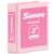 SUNEE Mini 3 Ring Binder 2 Inch 1 Pack, Clear View Binders Small 2″ Round Rings Three Ring PVC-Free Non-Stick (Fit 5.5×8.5 Inches, A5) for School or Office Supplies, Pink