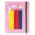 SUNEE Pencil Pouch for 3 Ring Binder, Zipper Pencil Pouch with Clear Window, 3 Reinforced Grommets, Binder Accessories for School and Office Supplies Storage, Pink