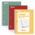 SUNEE Spiral Notebooks, 3 Pack, 1-Subject, College Ruled Paper, 8″ x 10-1/2″, 70 Sheets per Notebook, Assorted Colors Spiral Notebooks for School (Yellow, Red, Sage Green)