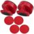 SUNGOOYUE Table Hockey Pushers Puck Set, 94mm Large Size red with 4 Pucks