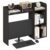SUNHUAGTN 5-Shelf Desktop Hutch Particle Board Organizer, 9.4D X 37W 29H Inch Open Storage Desk Shelf, 10lbs Per Tier 50lbs Total Capacity Easy Assembly For Home Office Dorm Supplies & Books