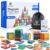 SUNNY AUNTIE Magnetic Tiles 56 PCS Building Set – Magnetic Building Tiles STEM Toy for Kids & Toddlers Ages 3-8, Magnet Construction Set for Boys & Girls