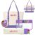 Sunnymove 3 Pcs Empty Mahjong Bags Set for Tiles and Racks Canvas Mahjong Carry Tote Bag Embroidered American Mah Jong Set Incl Tile Bag and Racks & Pushers Drawstring Bags(Purple,Buckle)
