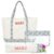 Sunnymove 3 Pcs Empty Mahjong Bags Set for Tiles and Racks Canvas Mahjong Carry Tote Bag Embroidered American Mah Jong Set Incl Tile Bag and Racks & Pushers Drawstring Bags(Spring Floral Blue,Regular)