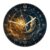 Sun Wall Clock, Celestial Mystical Moon Stars None Gold Non Ticking Wall Clock for Bedroom Office Classroom Study Room Decor 11.6×11.6 Inches