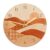 Sun Wall Clock, Minimalistic Modern Waves Lines Fall Terracotta Wall Clock with Second Hand for Garage Game Room Outdoor Decoration 11.6×11.6 Inches