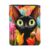 SUNZHI Black Cat Tulips Floral Spring Art Book Sleeves Zipper 11.8X9In