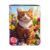 SUNZHI Orange Tabby Cat Spring Wildflower Book Sleeves Zipper 11.8X9In