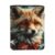 SUNZHI Red Fox Winter Holly Christmas Book Sleeves Zipper 11.8X9In