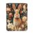 SUNZHI Vintage Floral Easter Rabbit Book Sleeves Zipper 11.8X9In
