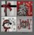 suonengongyi Christmas Holiday Canvas Wall Art Set of 4, 45×45 cm