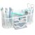 SUPEASY Mesh Desk Organizer, Pen Holder for Desk with 2 Drawers, White