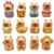 Super 12 Set Squishy Toys Kit Cute Squishy Capybara, PU Squeezable Capybara Collectible Figures, Squeeze Toy Sensory Stress Relief Squishies Soft & Stretchy Fidget Toys for Anxiety Relief-Set2