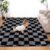 Super Soft Rug for Bedroom, 3×5 Ft Grey and Black Area Rug Classic Checkered Shaggy Rug Anti-Skid High Pile Soft Fluffy Fuzzy Carpet for Living Room Bedroom Kids Room Nursery, Dorm Home Decor