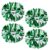 Supkiir 4Pcs Green White Cheerleading Pom Poms for Cheerleader Costume Women, 2 Pair Cheer Pompoms for Boy Girl School Sports Games Team Spirit Cheering Dancing