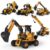 Suplanet 5 in 1 STEM Toys Excavator Erector Sets, Programmable RC Truck Robotics Kit, DIY Engineering Construction Set Educational Gift for Boys &Girls Age 8-14(344 Pcs
