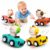 SUPVIB Press to Go Friction Inertia Car, Animal Toddler Toy Cars 1-3