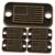 SUPVOX 5pcs Flag Rectangular Metal Plates for Keychains and Necklaces