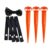 SUPVOX Outdoor Tree Staking Kit for Young Trees and Garden Saplings, Plant Support Anchor Kit with Sturdy Orange Plastic and Nylon Material, Includes Long Rope for Gardens and Landscaping
