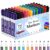 SUQJOY Dry Erase Markers Chisel Tip 72 Pack 12 Colors Whiteboard Markers for Office Meetings Presentations Bulk Set