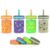 Sursip Toddler Glass Cups with Straw, Spill-Proof Kids Mason Jar Food Storage with Lids, Sippy Cups for Drinks, Smoothies, Snacks, Milk Cup [4 Pack] 8 oz 2-in-1