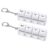 Susade 2 PCS Cute Keyboard Fidget Clicky Stress Relief Clicker Keychain Decompression Button Stress Relief Fidget Keyboard White Bear Finger Clicker Toys for Adults at Work Travel Home Anxiety